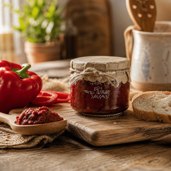 Hatay Ev Yapımı Tatlı Biber Salçası – 350 Gr