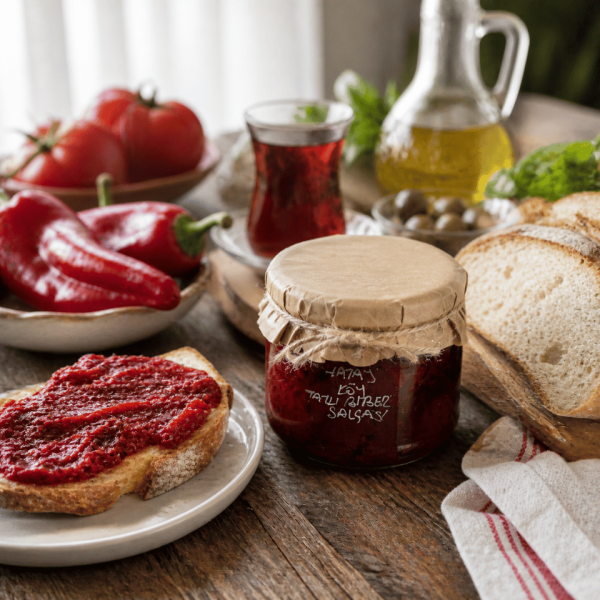 Hatay Ev Yapımı Tatlı Biber Salçası – 350 Gr