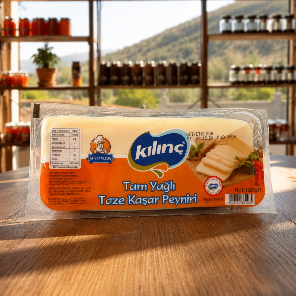 Kılınç Tam Yağlı Kaşar Peyniri - 1 Kg