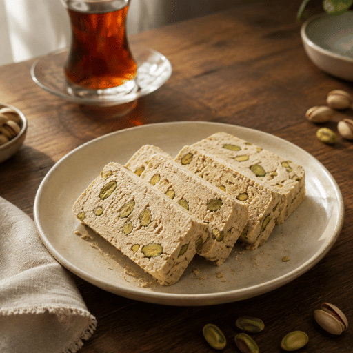 Abdurrahman Tatlıcı Antep Fıstıklı Tahin Helvası 300 g – Teneke Kutu