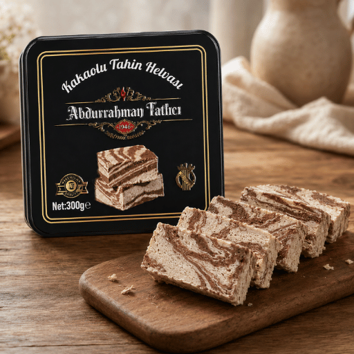 Abdurrahman Tatlıcı Kakaolu Tahin Helvası 300 g (Teneke)