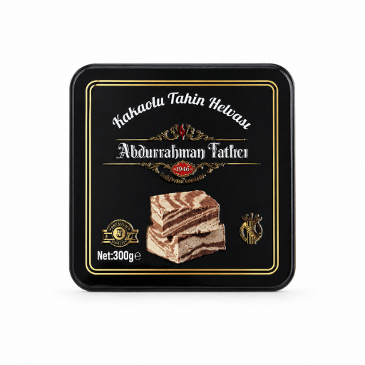 Abdurrahman Tatlıcı Kakaolu Tahin Helvası 300 g (Teneke)