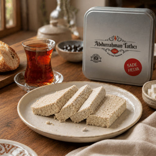 Abdurrahman Tatlıcı Sade Tahin Helvası 300 g (Teneke)